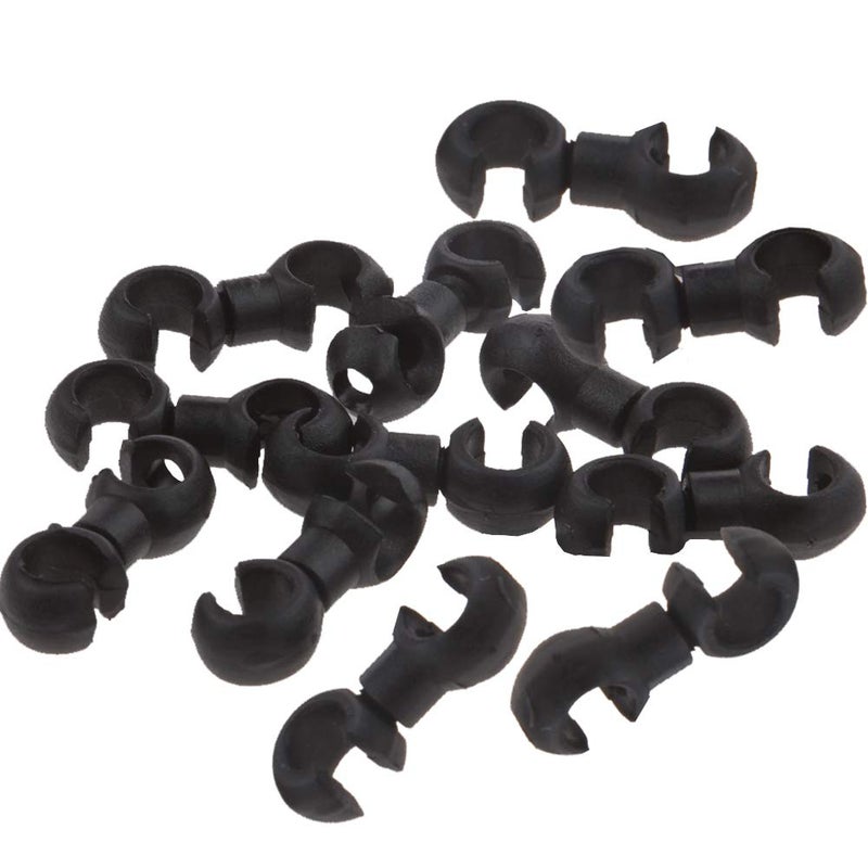 Saipe 10 Pcs Bike Cable Clasps Bicycle Rotatable S-Hook Clips for Brake Cable MTB Bike Road Bicycle - Image 5